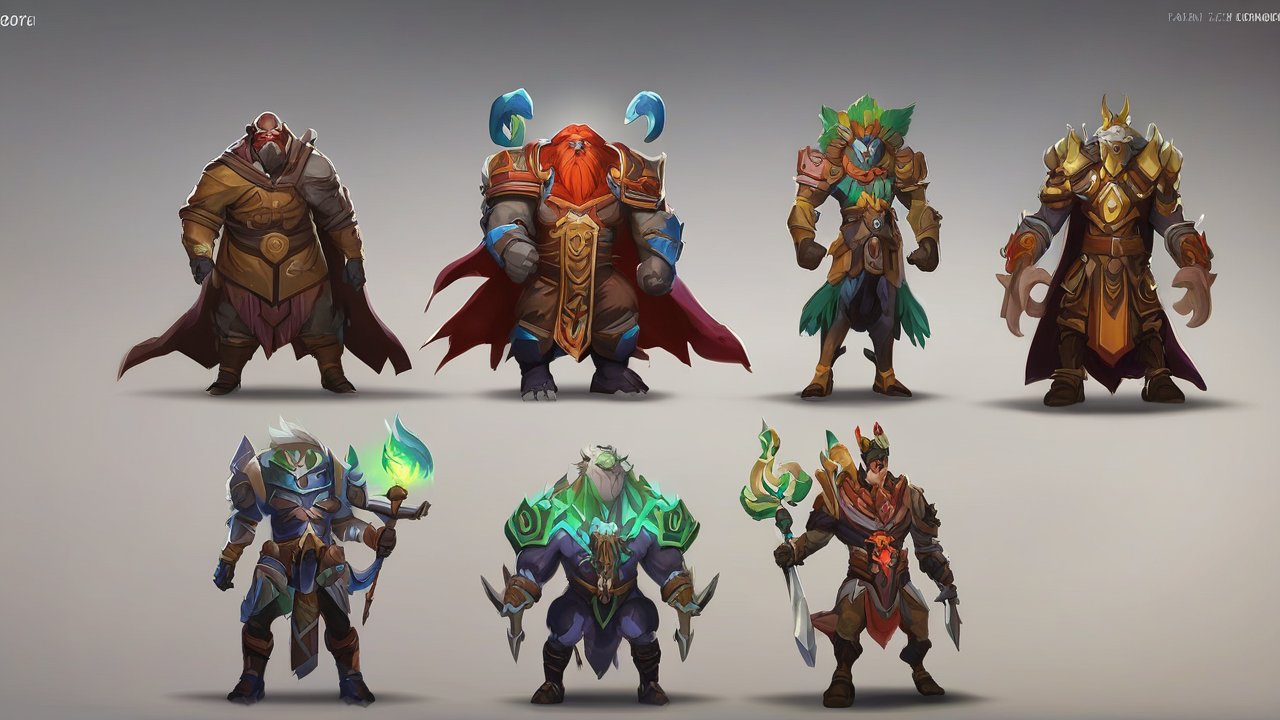 Abstrakcyjne tło z elementami kalendarza i symbolami Dota 2 w stonowanych kolorach