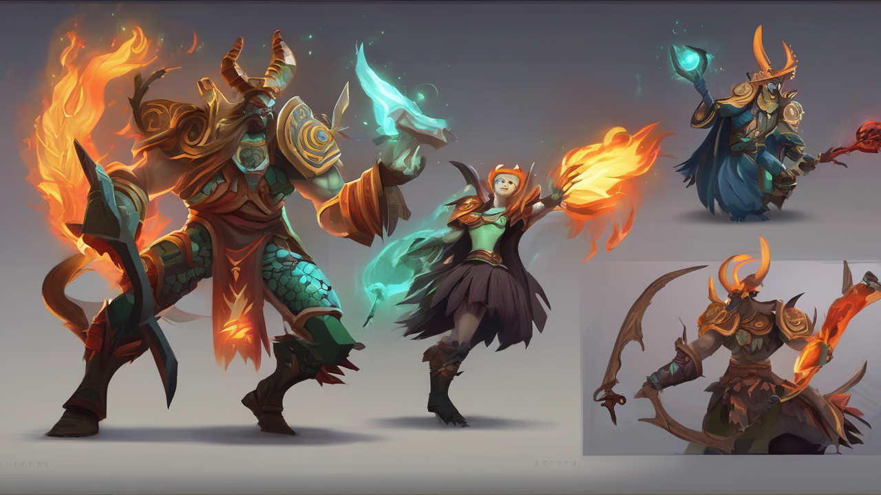 Artystyczna interpretacja pola bitwy Dota 2 z mglistym tłem i subtelnymi elementami fantasy