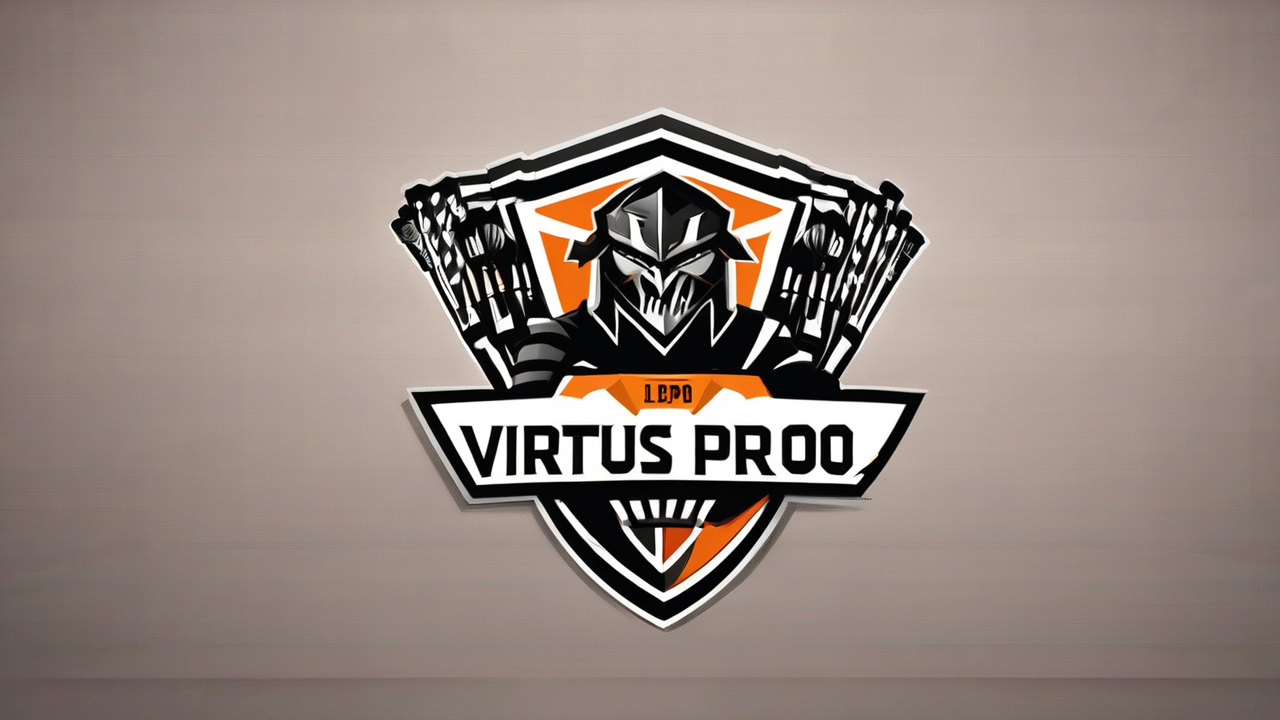 Logo Virtus.pro - rosyjskiej organizacji e-sportowej z charakterystycznym niedźwiedziem w logo