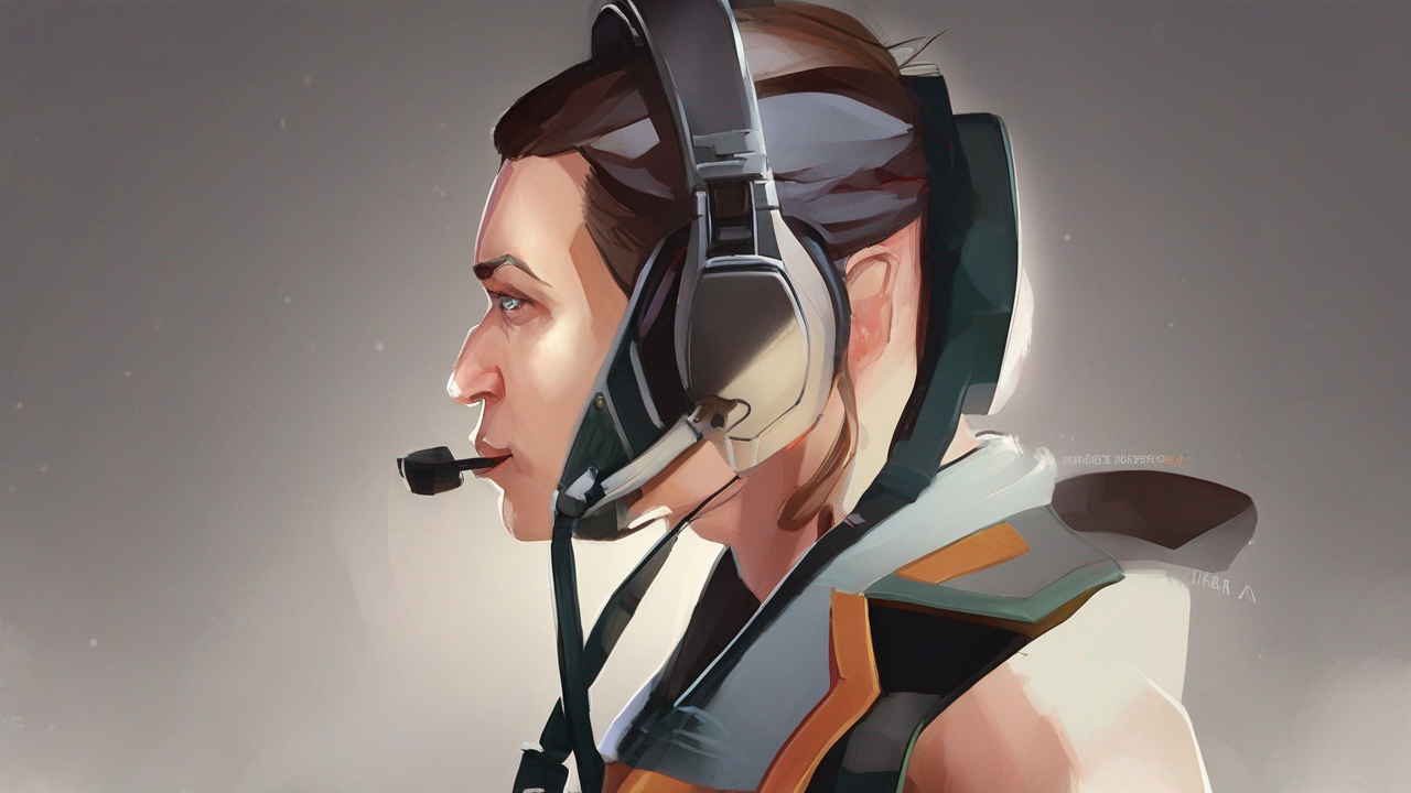 Portret profesjonalnego polskiego gracza Dota 2 z headsetem podczas koncentracji na meczu