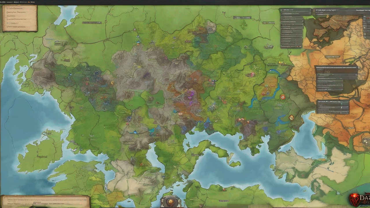 Strategiczna mapa Dota 2 z zaznaczonymi pozycjami bohaterów i kierunkami ataków w przygaszonych kolorach